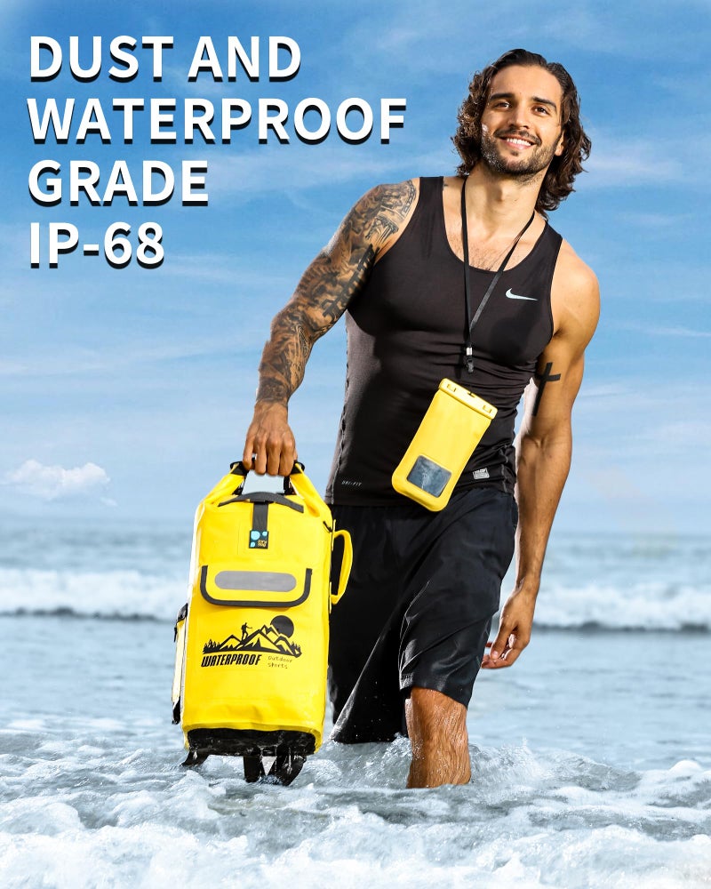 IDRYBAG 30L Waterproof Floating Backpack, Dry Bag for Men, Water Resistant Kayak, Hiking, Camping - Image 2